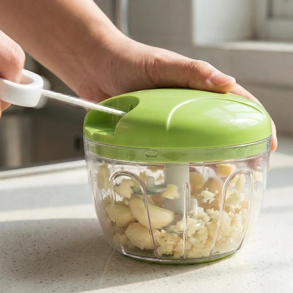 Daily Home Manual Multi-Function Garlic Mincer - 12CM Kitchen Garlic Chopper for Garlic/Chili/Baby Food Cooking Essential