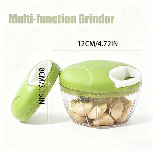Daily Home Manual Multi-Function Garlic Mincer - 12CM Kitchen Garlic Chopper for Garlic/Chili/Baby Food Cooking Essential
