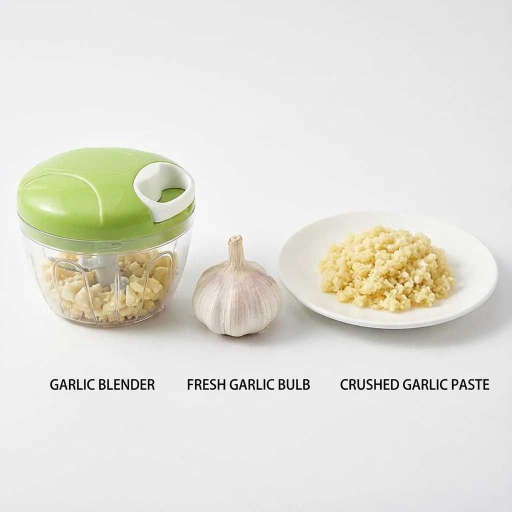 Daily Home Manual Multi-Function Garlic Mincer - 12CM Kitchen Garlic Chopper for Garlic/Chili/Baby Food Cooking Essential